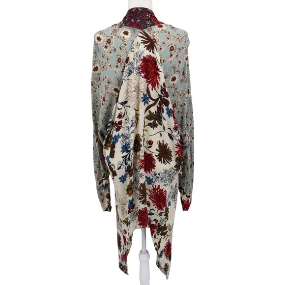 Umgee Vanilla Blossom Cardigan Womens S/M Blue Boho Eclectic Gypsy Ethnic Tribal - Picture 4 of 16